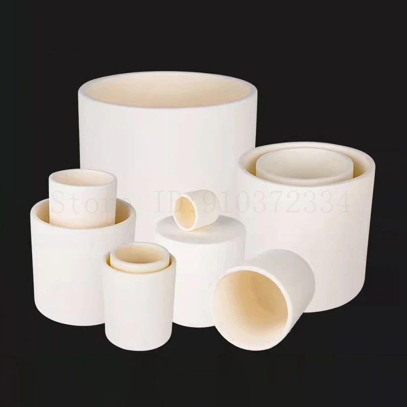 5ml-1000ml Muffle Furnace Cylindrical Crucible 99% Alumina Corundum Crucible with High Temperature Resistance of 1600 ° C