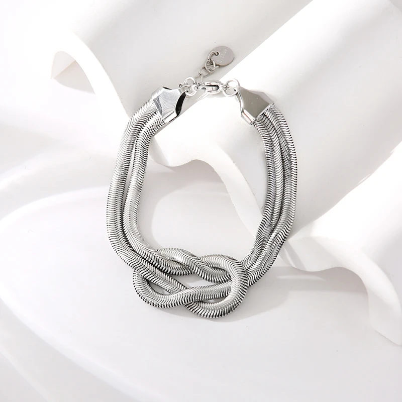 EILIECK 316L Stainless Steel Silver Color Thick Bracelet For Women Trendy Punk Wrist Chain Waterproof Jewelry Gift Party Bijoux