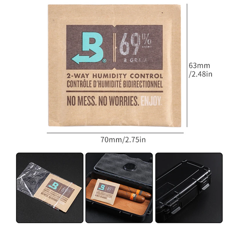 Good Quality 69% 8g Cigar Handy Moisturizing Packet preservation Cigar Humidor Relative Humidity Packs for Cigar Humidifier Bag