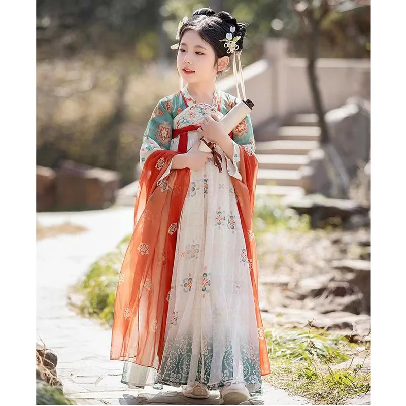 Chinese Hanfu dress for girls casual dress