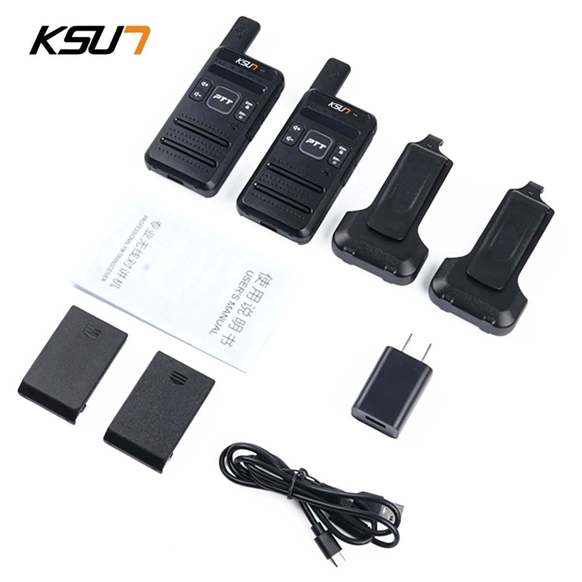 KSUT Portable Radio Walkie Talkie Ham Two Way Radio Station Small Thin UHF Professional Transceiver Wireless Device 2 Watt M10