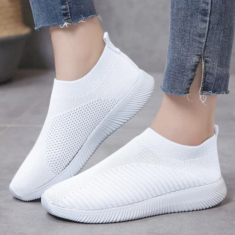 Zapatillas de deporte para Mujer, zapatos blancos de malla suave para Mujer, Zapatillas de deporte 2021, zapatos deportivos para Mujer, Zapatillas informales para Mujer, cestas planas para Mujer
