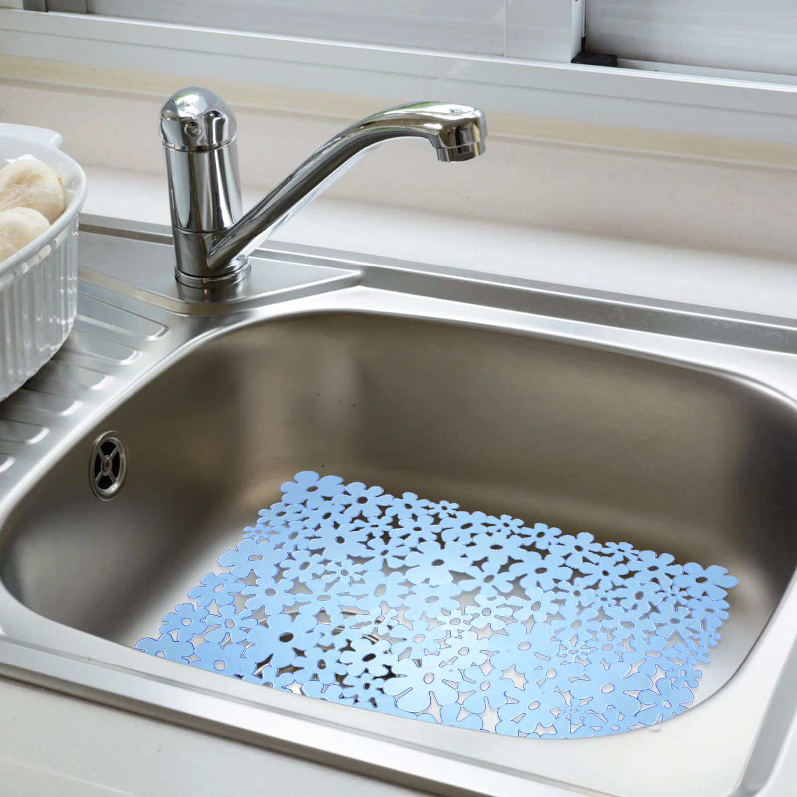 

Non-Slip Drying Pvc Kitchen Sink Protector For Cups Bottles Easy Drain Fold Lightweight Kitchen Counter Dish Drainer Sink Mats