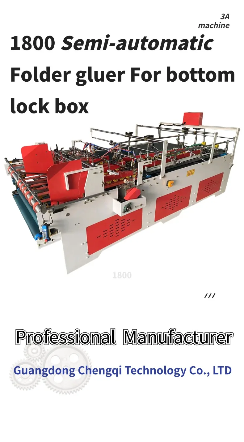 3A 1800-JGKW Semi-automatic Paper Folding Machine with PLC for Bottom Lock Box