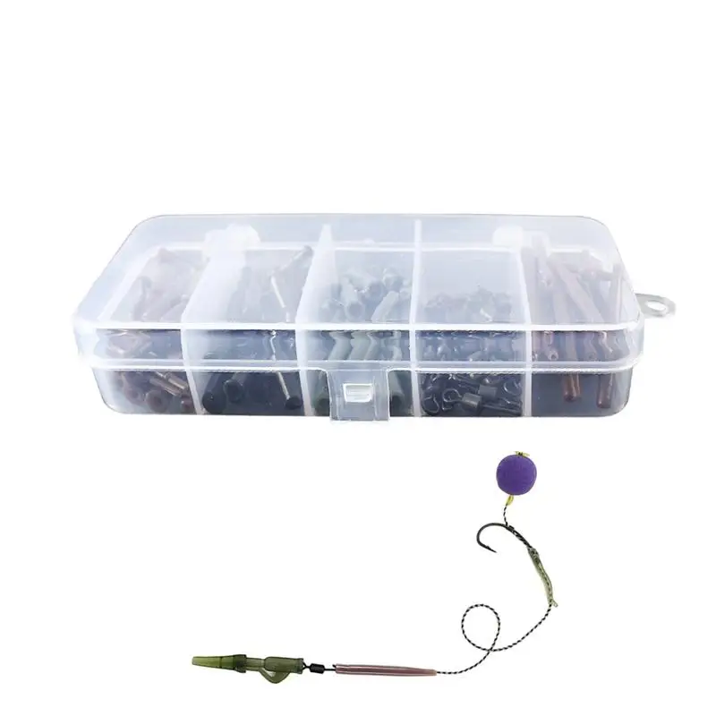 

Fishing Lines Protection Kit Fishing Gear Accessories Wire Loop Saltwater Leaders Protector Tube With Storage Box For Fishing