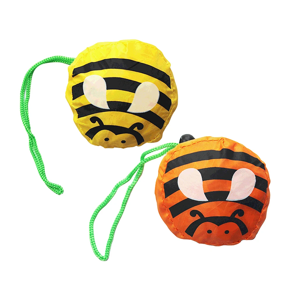 

2Pcs Reusable Foldable Shopping Bags Portable Grocery Tote Bee Decoration Eco Friendly Shopping Storage Bag Reusable Tote Bags