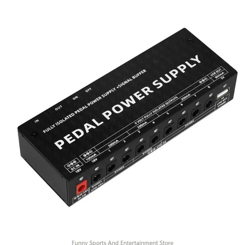 

C4DE Guitar Pedal Power Supply, 9 Totally Isolated Pedal Board Power Supply for 9V Outputs for Effect Pedal, Noiselessly