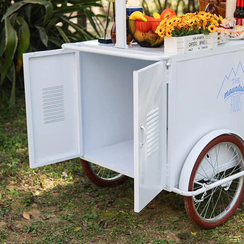 New Design Ice Cream Hand Push Cart For Frozen Desserts