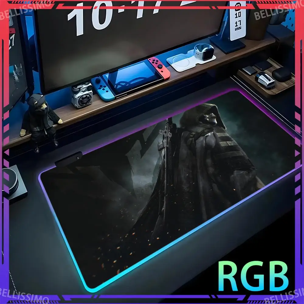 

T_tom_Clancys_Ghost_Recon Rubber non-slip pad RGB Office accessories Luminous desk pad mouse 1000x500x4mm keyboard pad