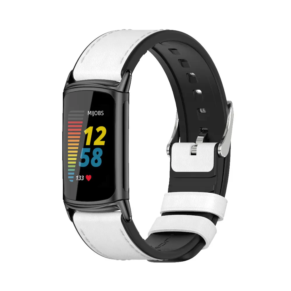 For Fitbit Charge 6 Strap Leather Watchband For Fitbit Charge 5 6 Bracelet Watch Band For Charge 5 Wristband SmartBand Accessory
