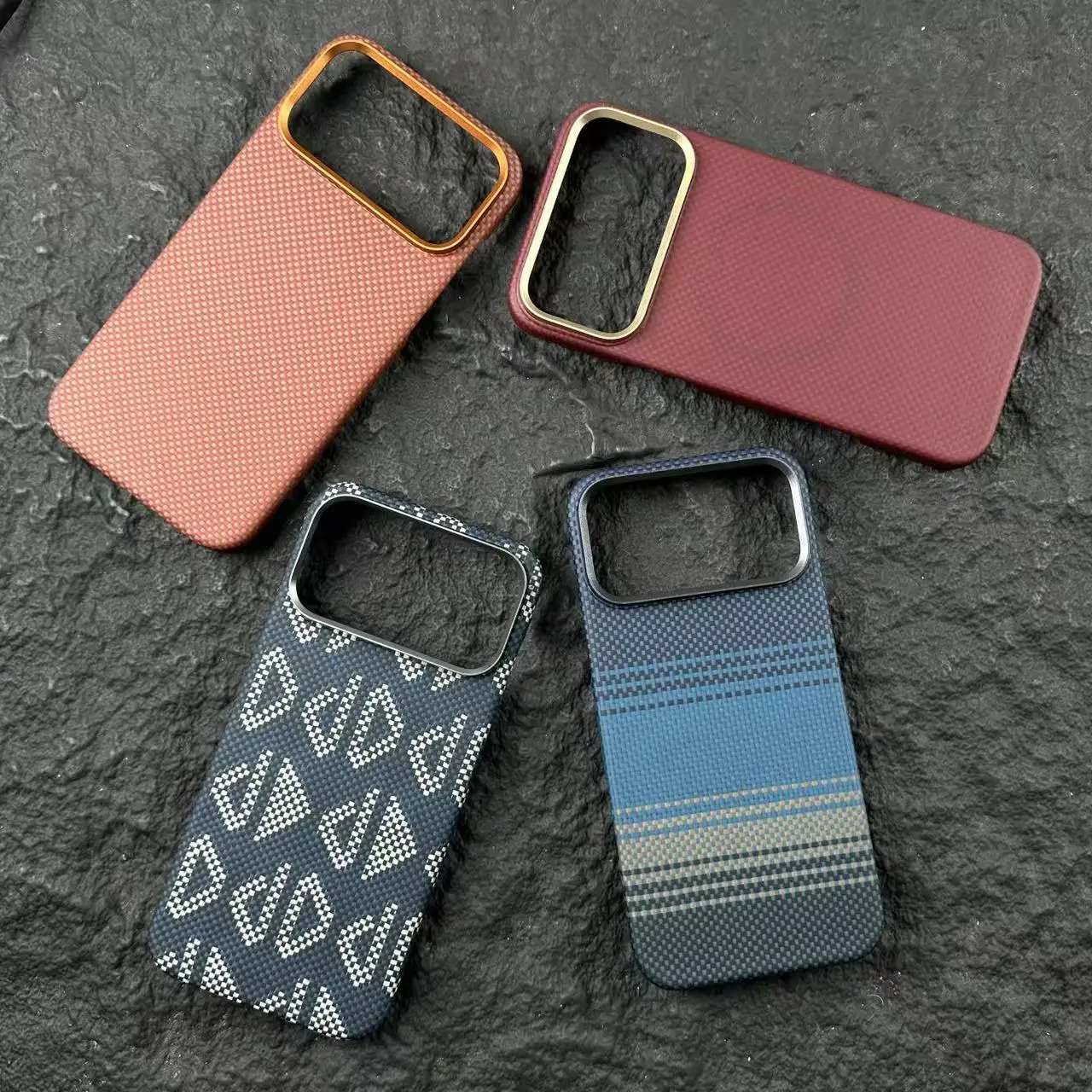 Kevlar Phone Case for iPhone 18 Pro Max, Thin Magnetic Aramid Fiber Case for iPhone 18Pro, Anti-Scratch Hard Back Cover