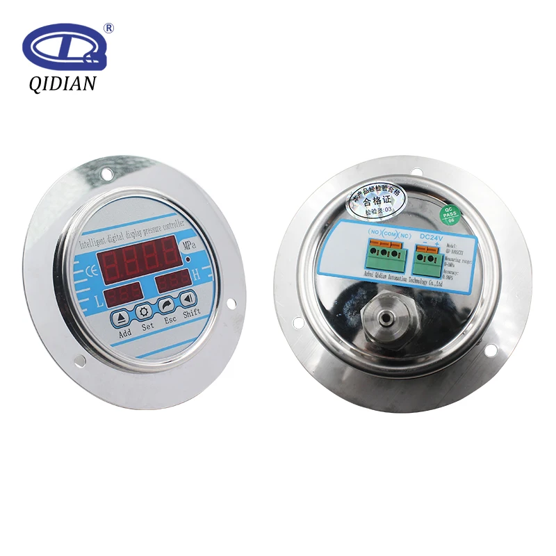 QDX50B 0-100Mpa Digital Pressure Gauge 100mm Dial Electric Contact Hydraulic Pressure Gauge 200bar 400 bar Pressure Guage