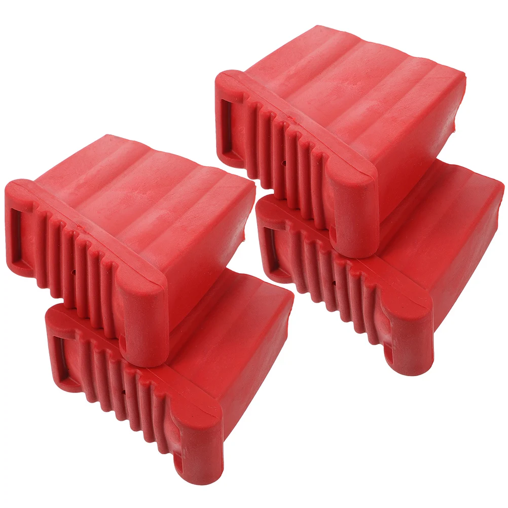 

4pcs Ladder Feet Covers Elevator Boots Protective Rubber Parts Cushion Non Slip Durable Construction Accessories Compatible