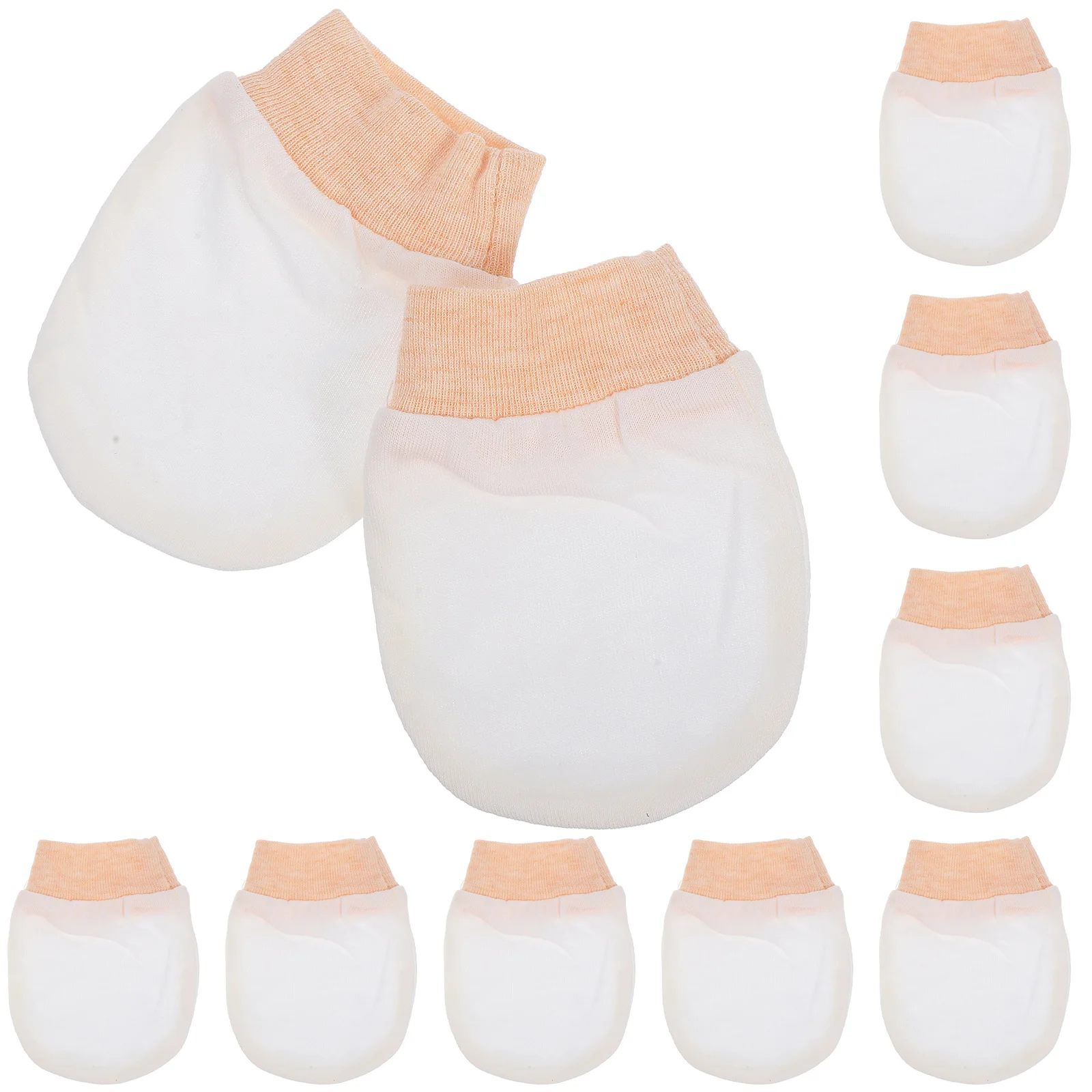 

Colored Cotton Baby Newborn Anti-Scratch Mittens Soft Stretchy Protection For 0-6 Months Infants All-Season Wear Baby