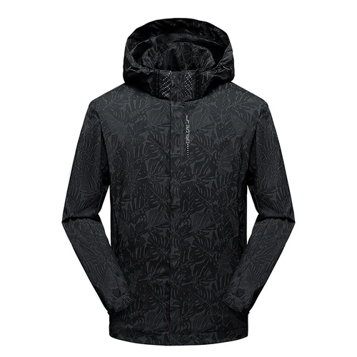 Imagen 2 del producto 2025 Chaqueta cortavientos impermeable informal para hombre, abrigo de senderismo al aire libre con cremallera completa y capucha para otoño de talla grande