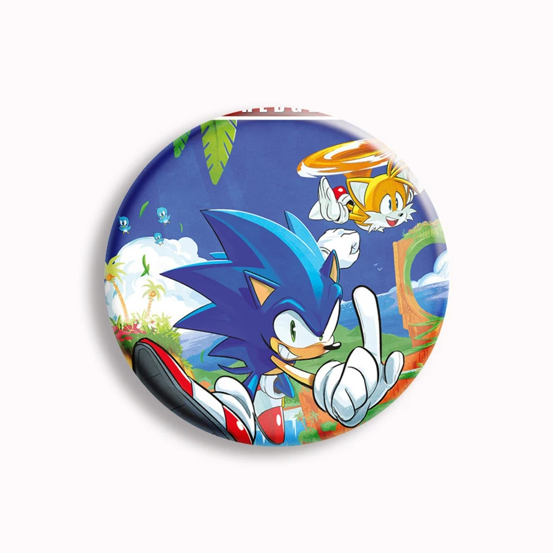 Cartoon Sonic Anime Soft Button Pin klassische kreative Sonic niedlichen Brosche Abzeichen Tasche Zubehör Dekor Studenten Geschenke