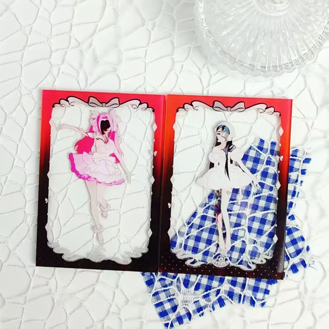 Alien Stage Sua Mizi Acrylic Transparent Card 2pcs Korean Anime Merch Photocards Clear Collectible Showcase