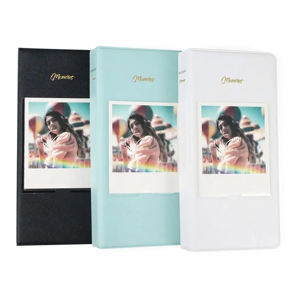 64 Taschen Fotoalbum Sofortbildkamera 5 Zoll Bild Aufbewahrungskoffer Stempel Ticketbuch für Polaroid 600/Fujifilm Instax W210/W300