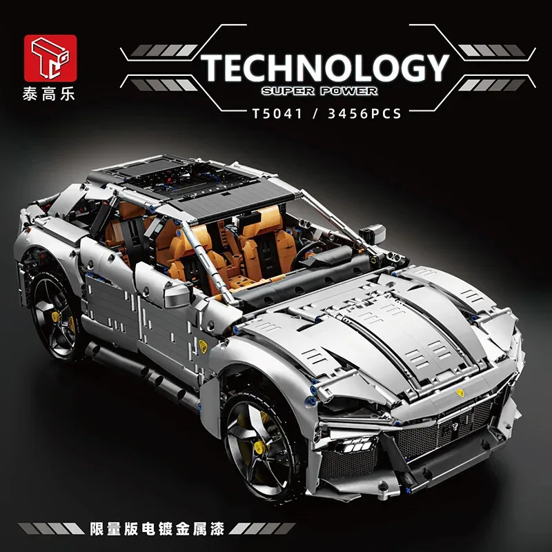 IN STOCK T5041 MOC Technical 1:8 RC Sports Car Building Blocks Model SUV Bricks Assembling Children's Toys Christmas Gift Set