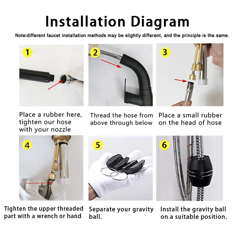 Stainless steel chrome surface pull out shower pipe,bath basin kitchen drain faucet special hose