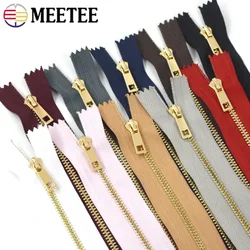 10/20Pcs 3# Meetee Metal Close-End Zipper 15/20/25/30cm Coat Pocket Zip Closure Slider Clothes Bag Making Zips Sewing Materials