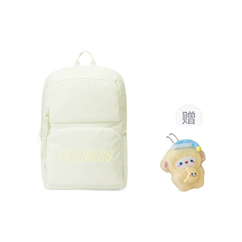 Skechers Fabric Backpack Unisex Marshmallow White L320U196-0074
