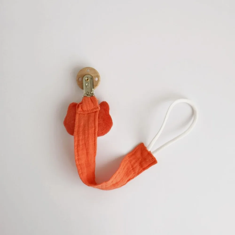 Cartoon Baby Cloth Pacifier Chain Animals Doll Anti-lost Soother Holder Wood Clips Teether Toys Straps Nipple Holder Clips