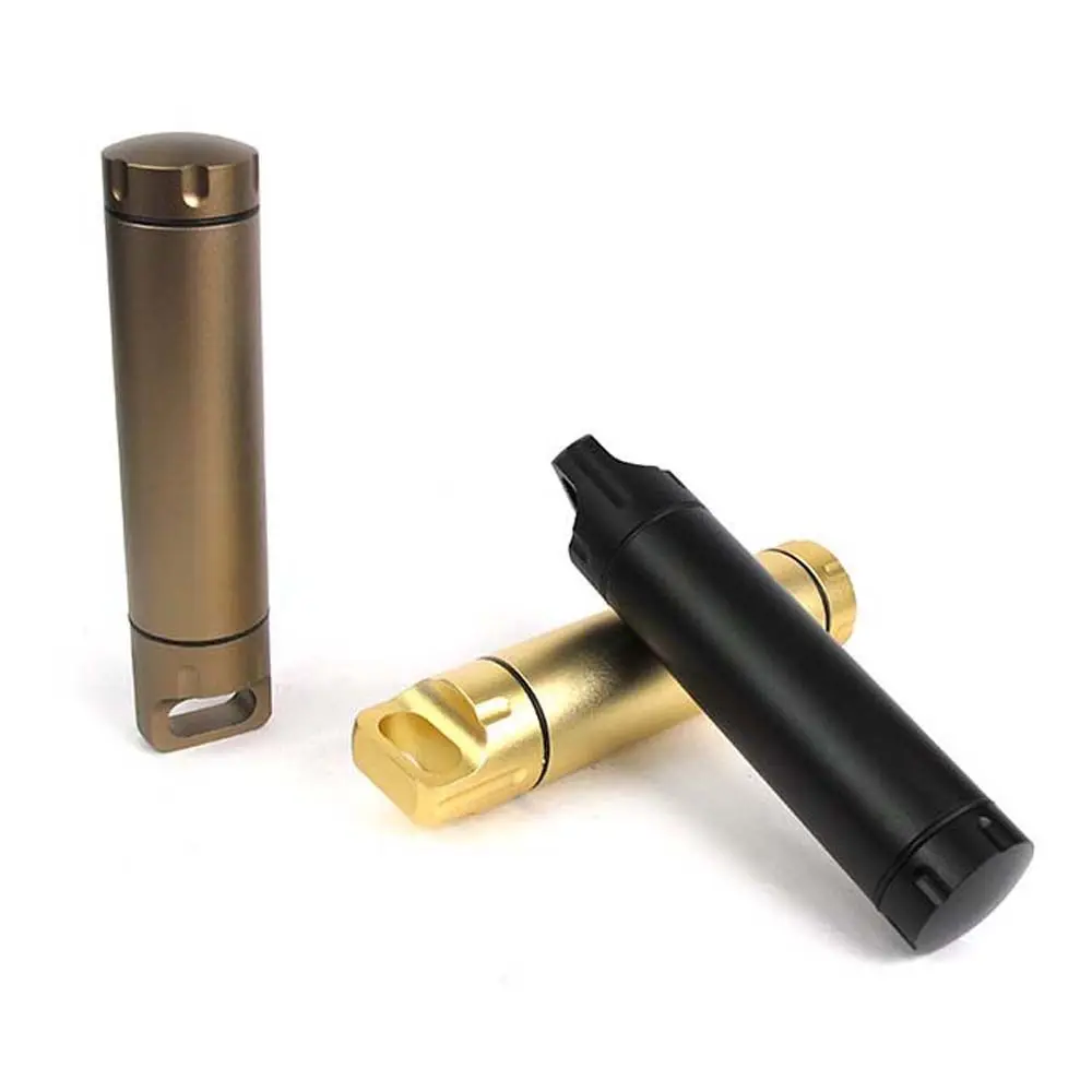 

First-Aid Canister Drug Organizer Pocket Pill Cases Emergency Capsule Bottle Waterproof Sealed Tank Capsule Container Pill Box