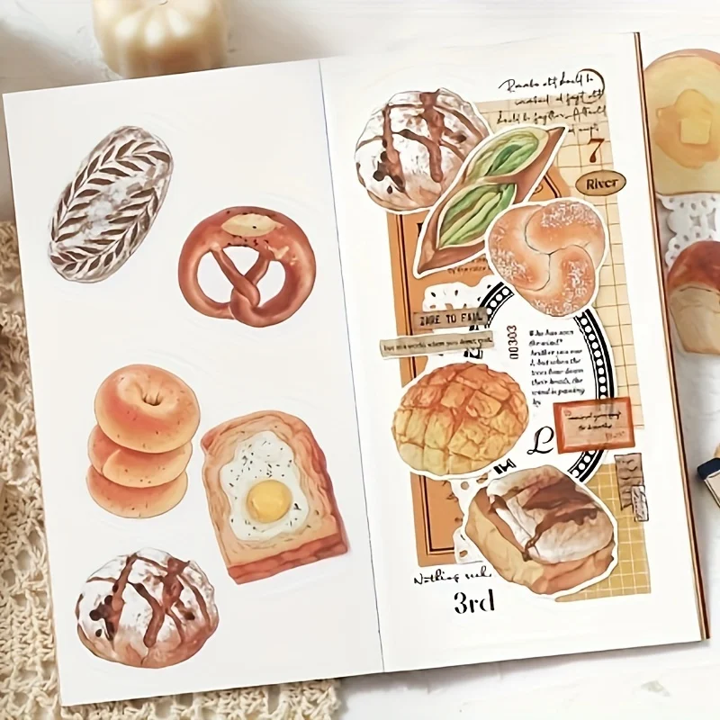 3 шт., набор наклеек для домашних животных с милым хлебом, серия Tuesday Channel, тема десерта, используется для абстрактной скульптуры