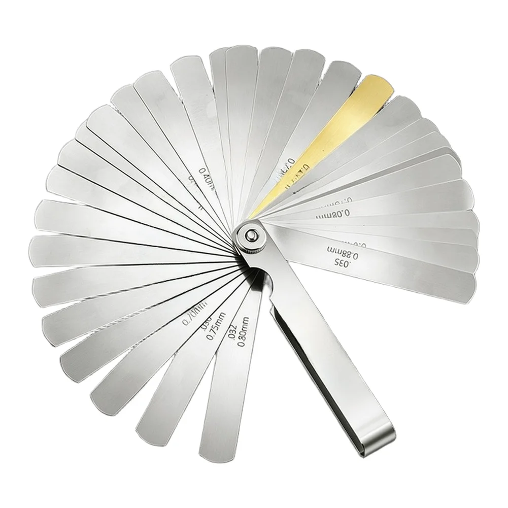 For Engine Tuning Bent Feeler Gauge Stainless Steel Gauge Dual Unit Feeler Gauge Set Electrician Tools Long Lasting Performance