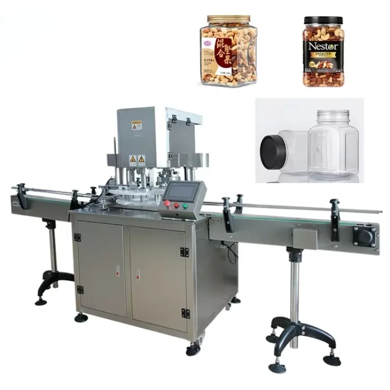 Automatic Round Bottle Square Bottle Sealing Machine Plastic Can Sealer Machines Packaging Machine Can Seaming Machinery