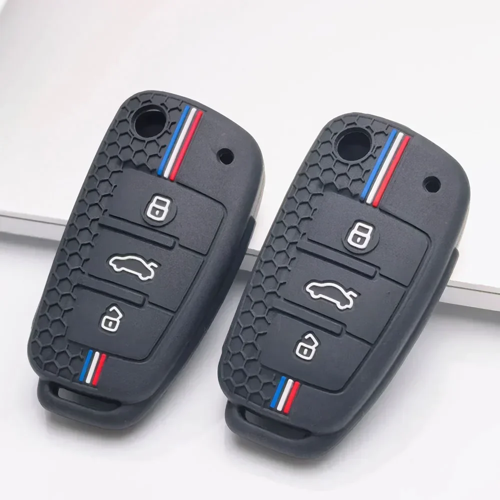 Key Cover for Audi A1 A2 A3 Q1 Q2 Q3 A4 A5 A6 Q5 Q7 A4L Anti-Scratch Shockproof Soft Grip Button Friendly Easy Install New