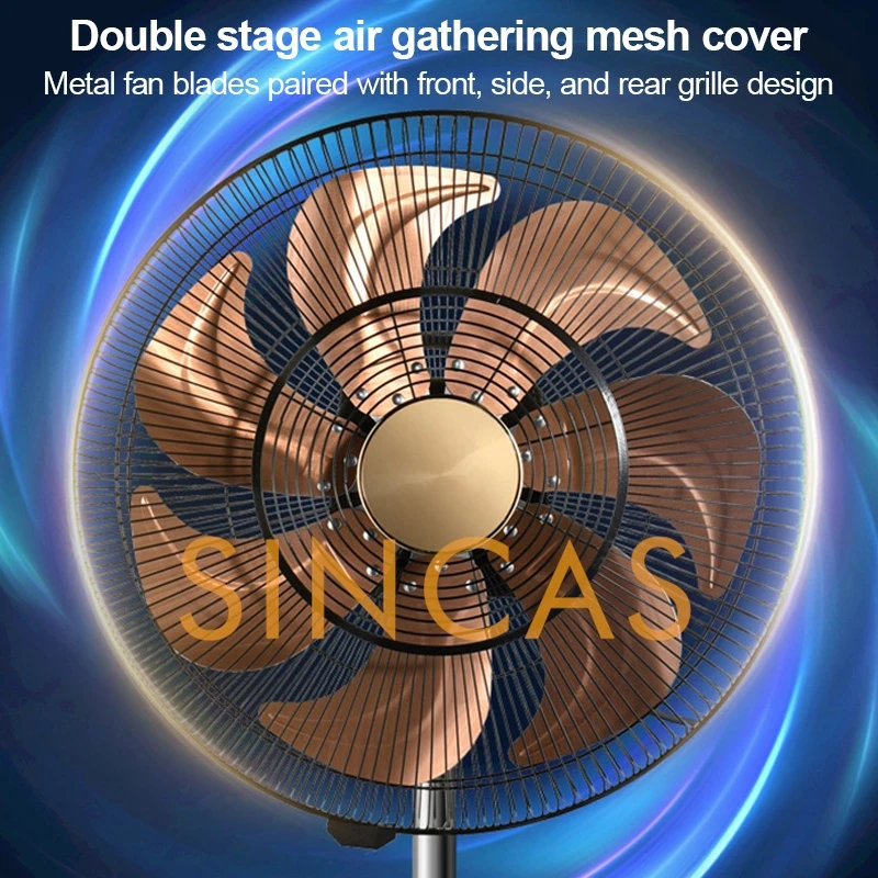 18-inch Oscillation Commercial Floor Fan High-Velocity Industrial Airflow Aluminum Blades Wide Heavy-Duty Warehouses Offices