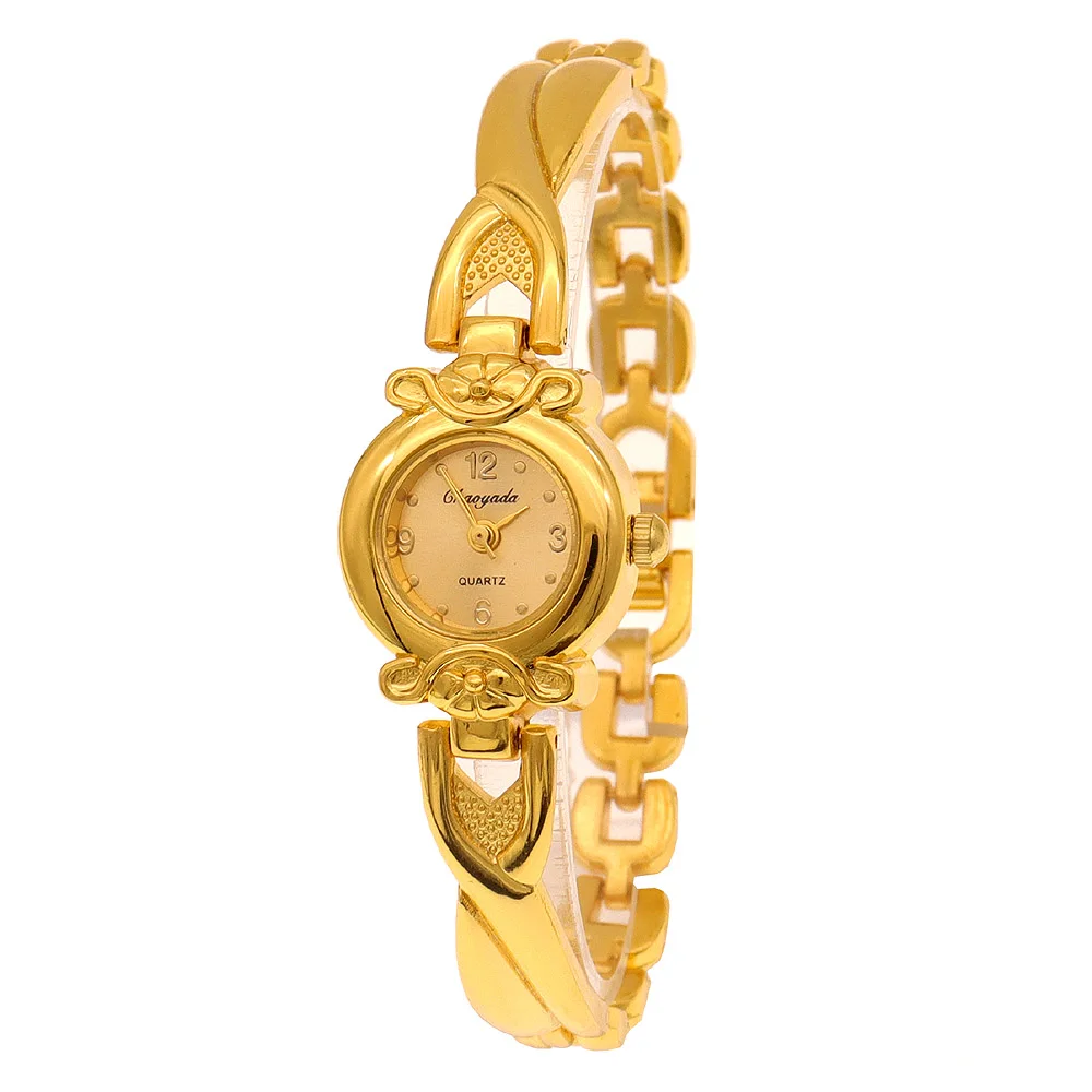 Jam Tangan Wanita Mewah Model Liontin Gelang untuk Wanita Muda dan Remaja Perempuan, Tahan Air, Hadiah, Tali Tipis, Jam Tangan Emas Wanita
