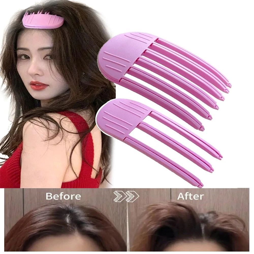 2Pcs Volumizing Hair Clips for Fluffy Bangs No Crease Hair Root Lifting Clips for Natural Puffy Lazy and Seamless Hairstyle