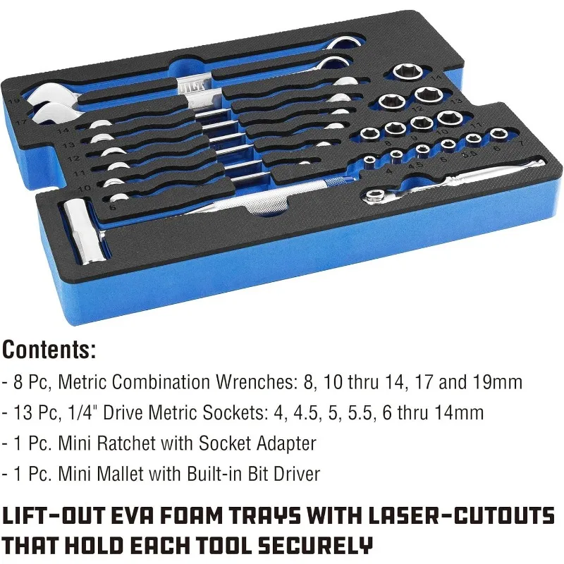 83 Pc. 420J2 Stainless Steel Marine Boat Repair Tool Set, Drivers, Pliers, Wrenches, Mallet, Bit Driver/Bits, Sockets