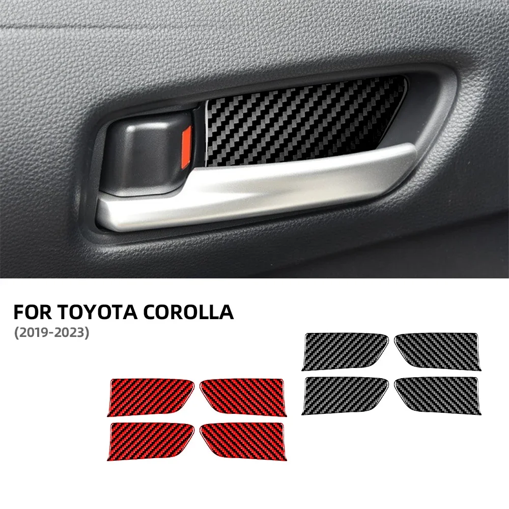 

Real Soft Carbon Fiber Sticker For Toyota Corolla 2019 2020 2021 2022 2023 Rear Door Bowl Trim Car Acceccories Interior Tools