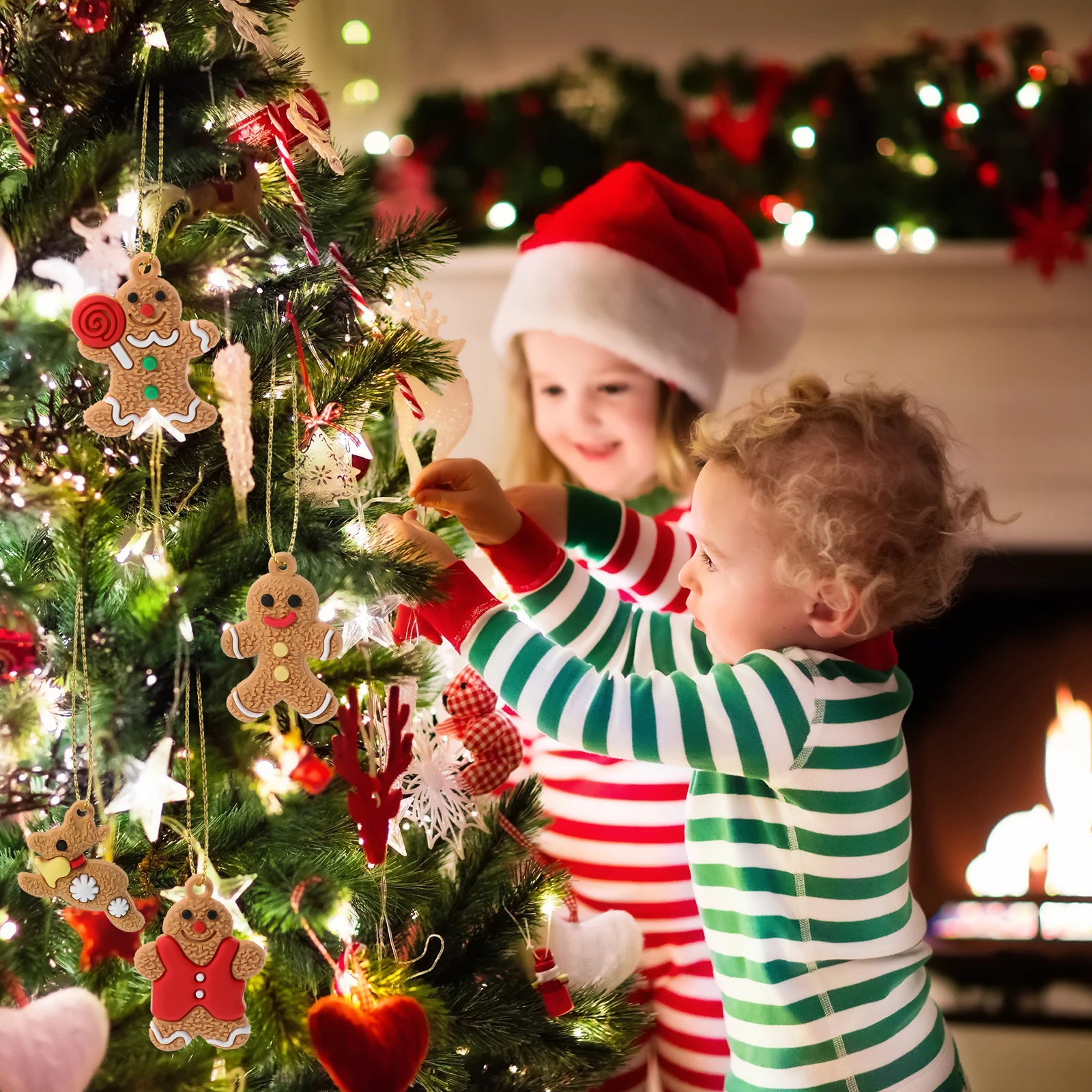 

12 Pcs Christmas Ornaments PVC Hanging Decor Mini Presents Lovely Tree Xmas DIY Festive Supplies Party Holiday