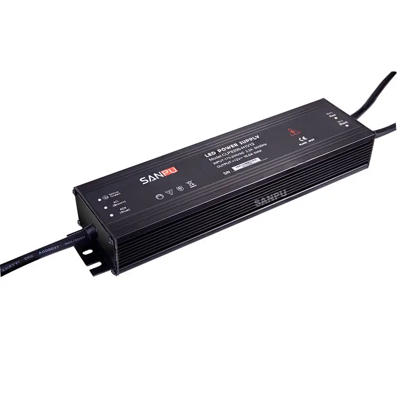 12V Waterproof AC DC Power Supply for Outdoor Floor Lights IP67 Rainproof LED Strip Lights Single Output