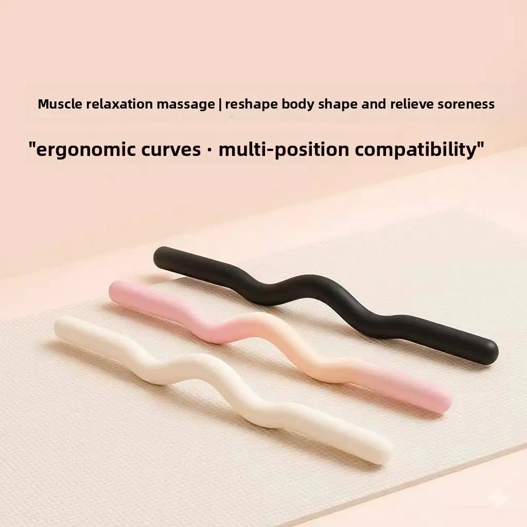 15lb Durable Silicone Coated Solid Iron Wavy Ergonomic Anti-Slip Weighted Curl Barbell for Strength Training