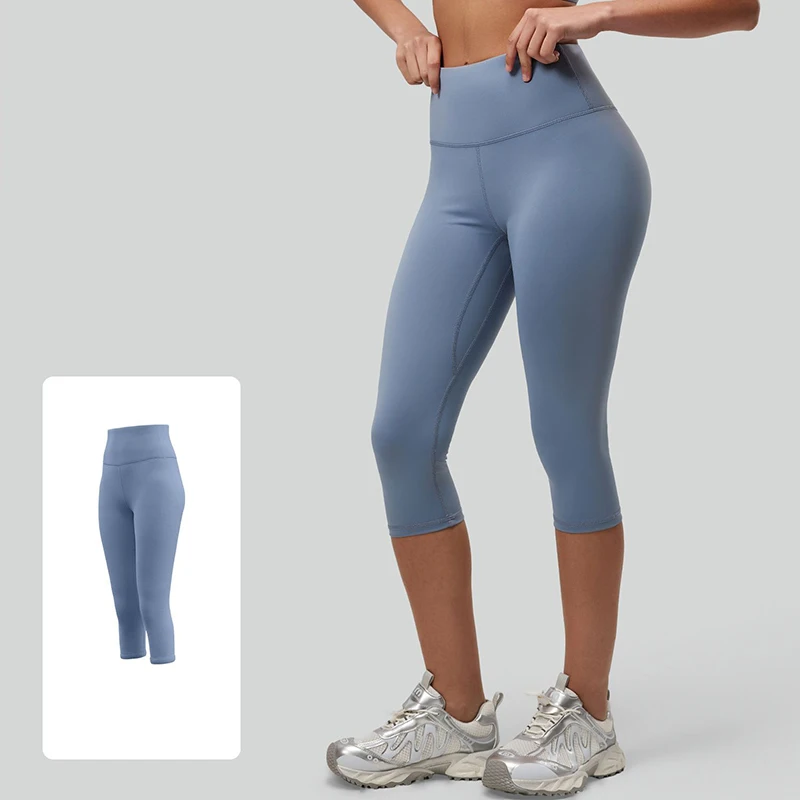2026 Women High Waist Yoga Capris Stretchy Sports Butt Lifting Yoga Pants Quick Dry Breathable Legging for Running Fitness