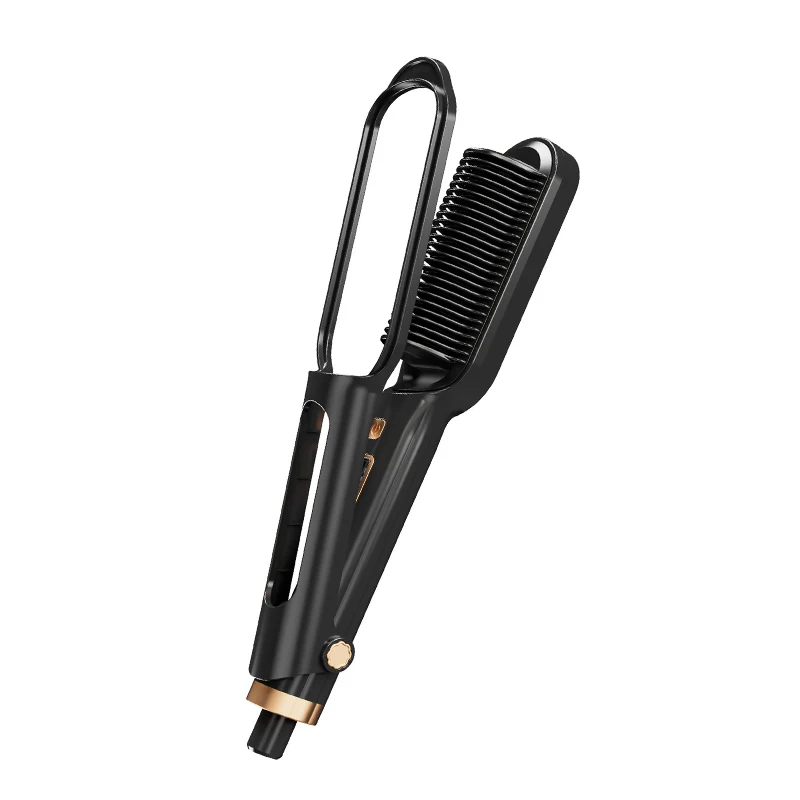 Портативный 2 в 1, расческа-выпрямитель для волос, утюг, горячая расческа, керамическая щетка-выпрямитель для волос с отрицательными ионами для домашнего салона