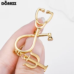 DCARZZ Psychology Small Pendant Pin Medical Stethoscope Psi Shape Brooch Backpack Lapel Badge Psychologist Doctor Jewelry Gift