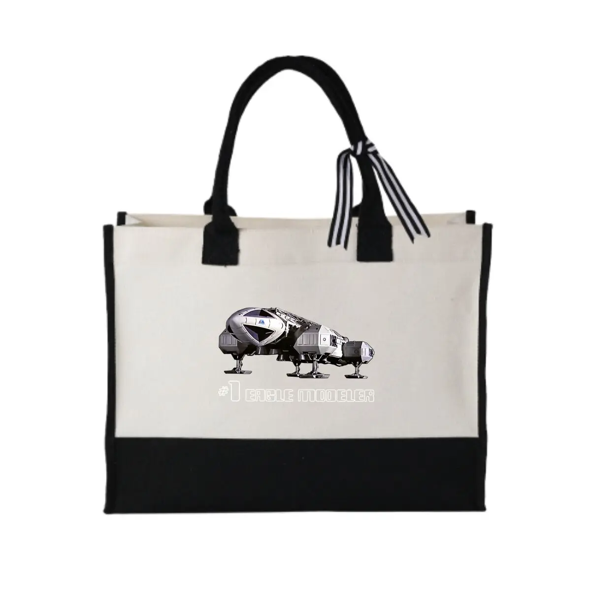 

Футуристическая космическая корабль, минималистичная лоскутная холщовая сумка через плечо для офисного использования