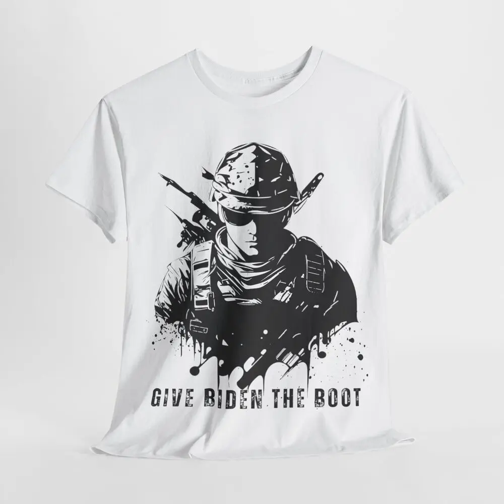 Men's Give Biden the boot Solider  Unisex T-shirts Luxury brand vintage oversized