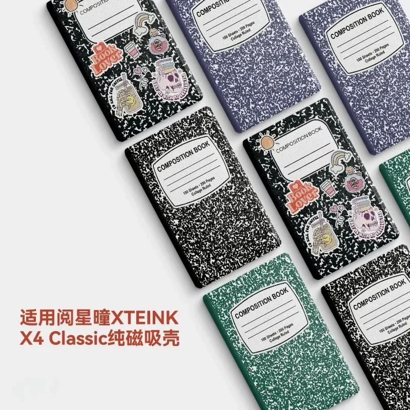 For XTEINK X4 Classic Ink Screen Reader Protective Cover PU Material Simple Style All Inclusive Magnetic Protective Shell