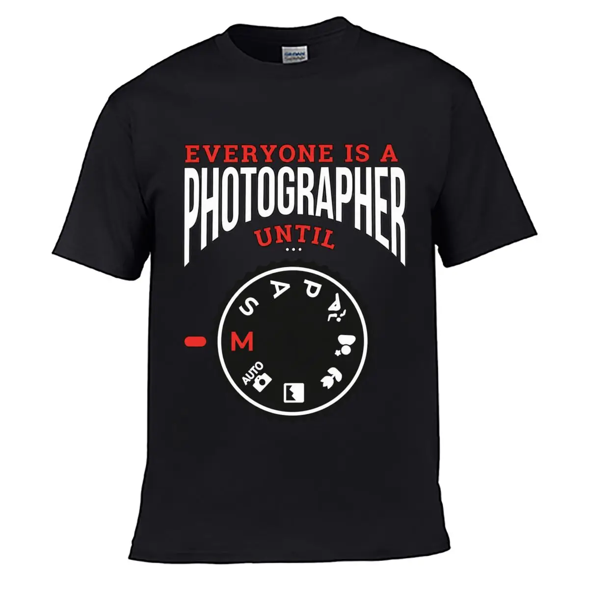 Everyone Is A Photographer Until Manual Camera Dial Street Loose Simple Tee
