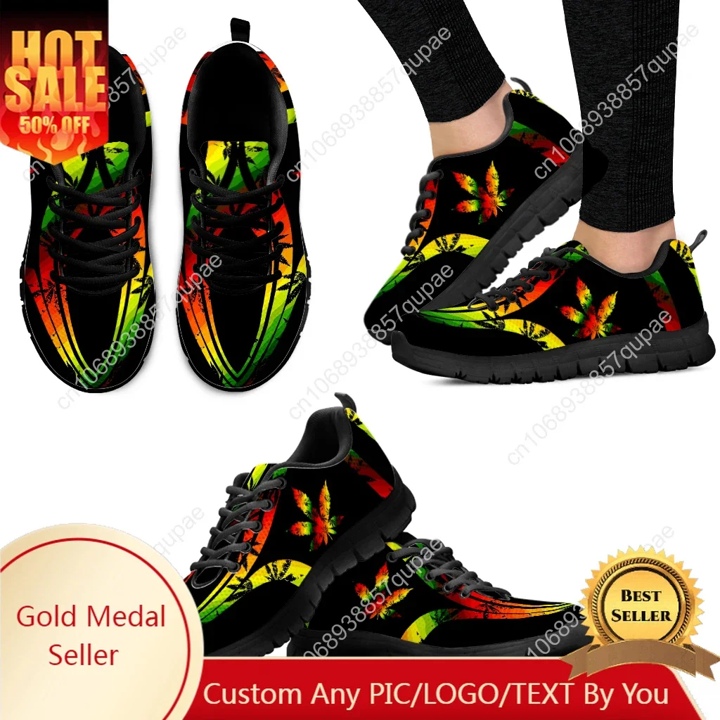 

Fashion Gradient 3D Weed Leaves Print Sports Shoes Mens Womens Children Sneakers Casual Custom High Quality Couple Shoes