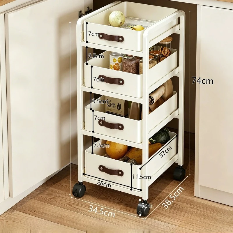 Utensil Holder Kitchen Gadgets Unit Pull Out Cart Fruit Storage Shelves Vegetable Station Accesorios Cocina Household Items