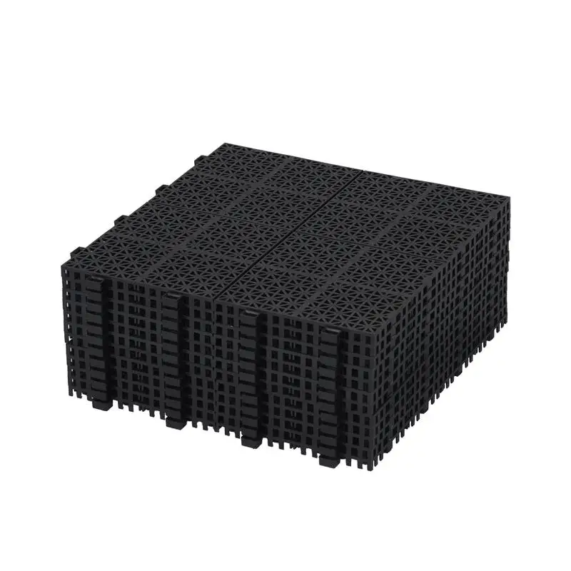 

12x12 Inch Interlocking Deck Tiles, Black, Waterproof, Outdoor, All Weather, Anti-slip, Strong Weight Capacity Up to 6613 lbs,